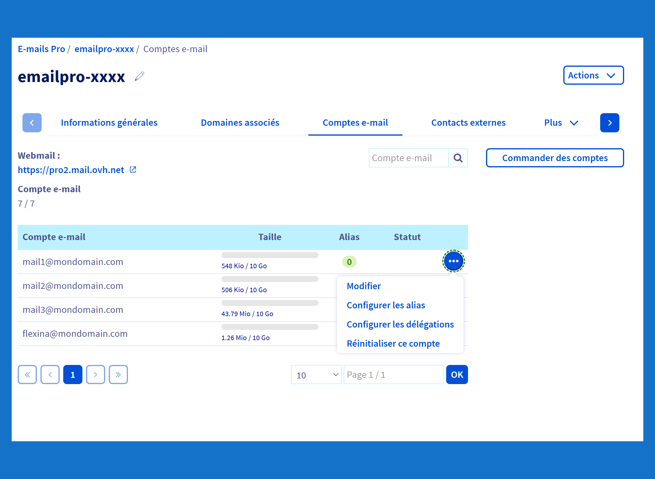 Comment Configurer OVH Email Pro dans Flexina