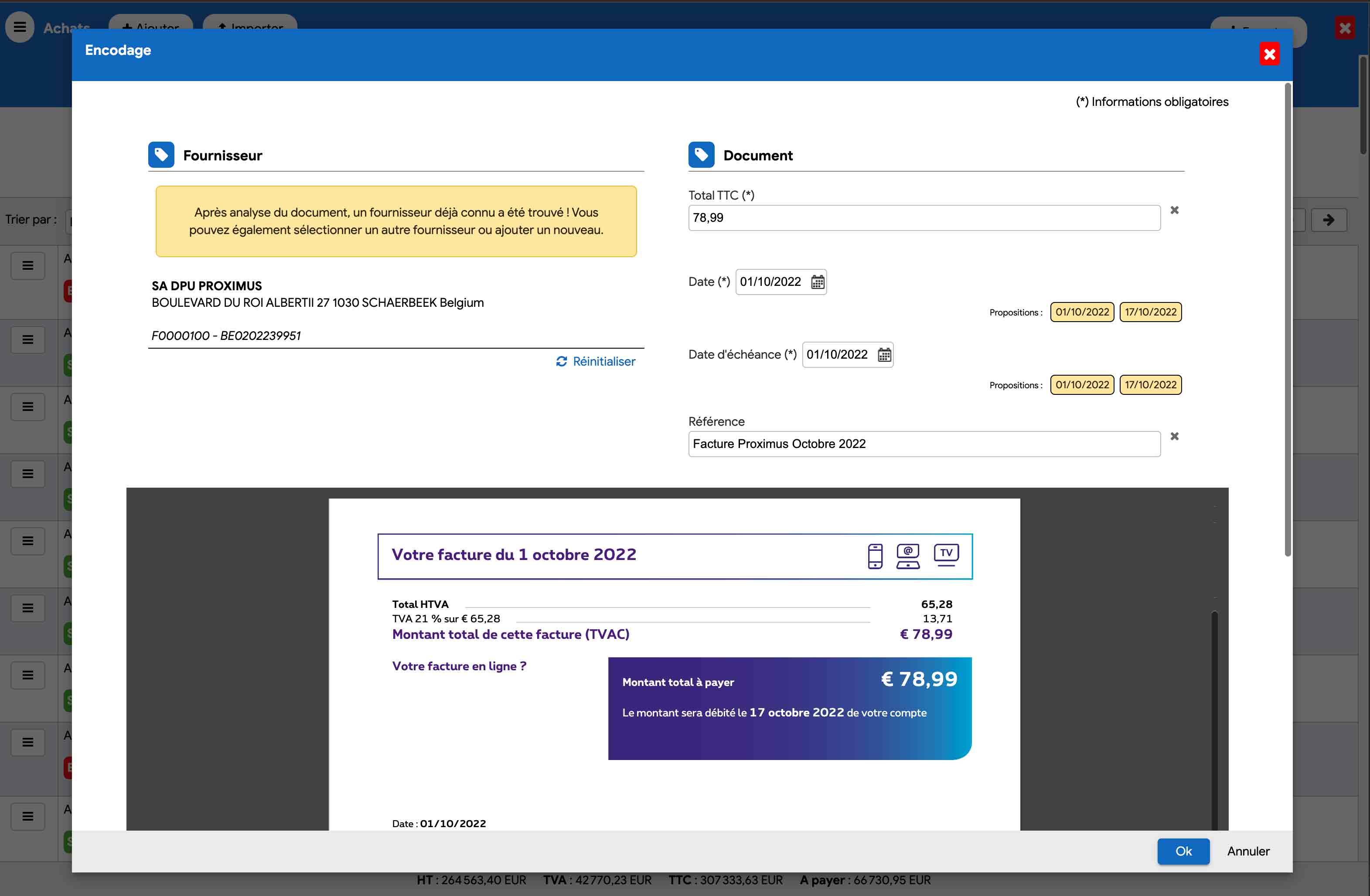 Enter a purchase invoice in seconds