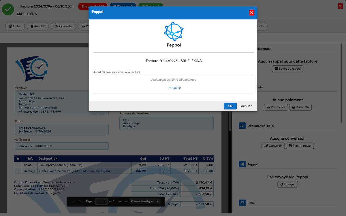Flexina solution for the 2026 Peppol obligation in Belgium