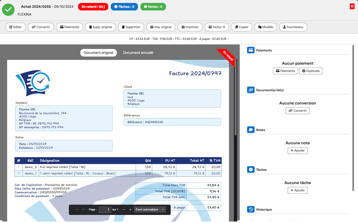 Comment recevoir une facture électronique via le réseau Peppol avec Flexina